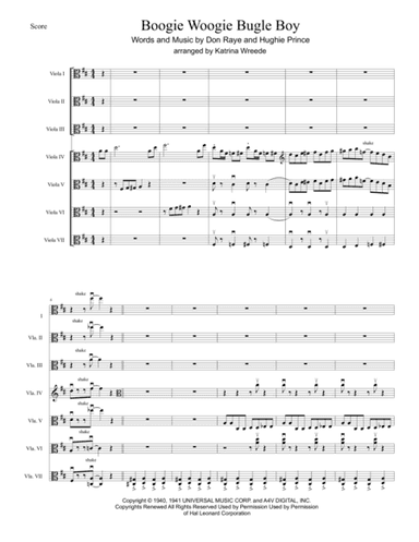 Boogie Woogie Bugle Boy (arr. Katrina Wreede)