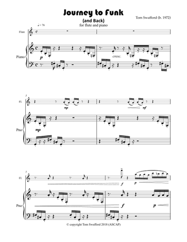 Journey to Funk for flute and piano