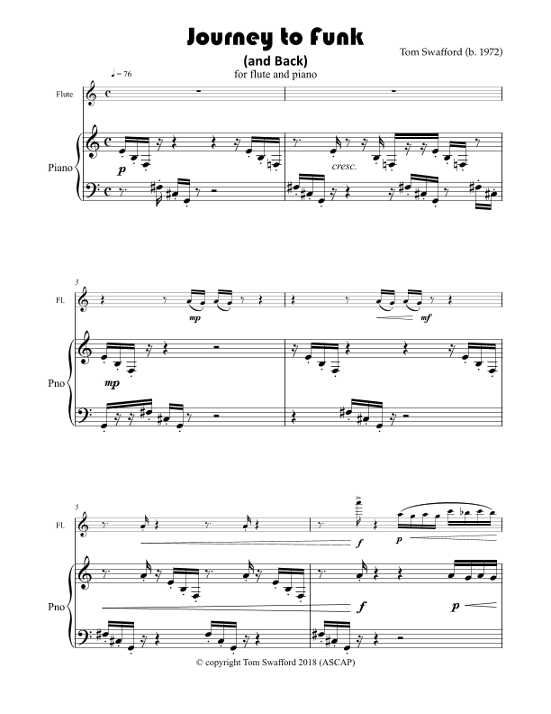 Journey to Funk for flute and piano