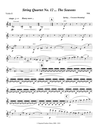 String Quartet No. 12 ... The Seasons (2010) Violin 2