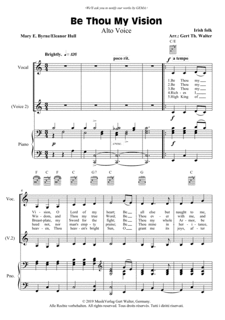 Be Thou My Vision (arr. Gert Th. Walter)