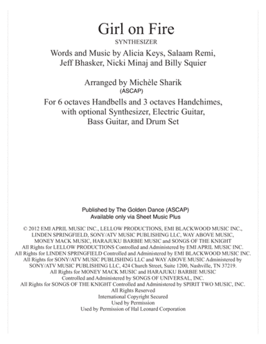 Girl On Fire (arr. Michele Sharik (ASCAP))