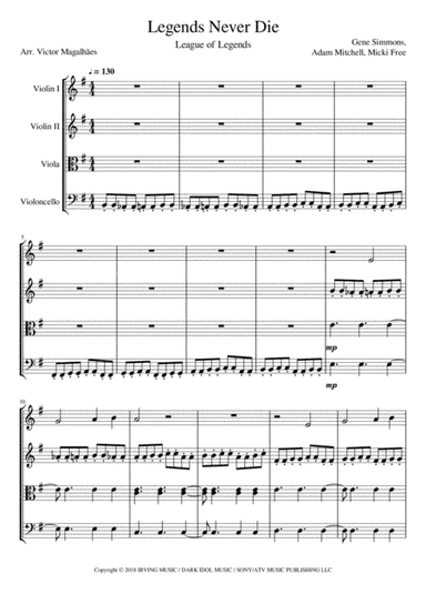 Legends Never Die (arr. Victor Magalhães)