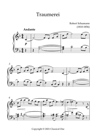 Schumann - Traumerei(With Note name) (arr. MPS)