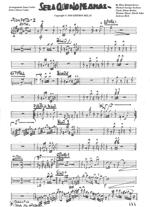 Sera Que No Me Amas (arr. juan carlos esteve / Gran Coda)