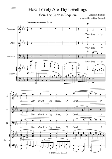 How Lovely are thy Dwellings from German Requiem (arr. Adrian Connell)