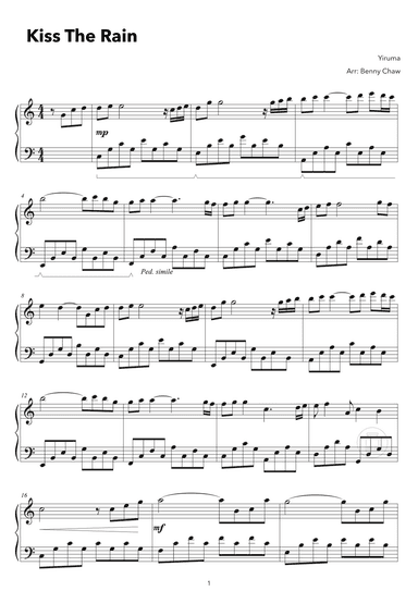 Kiss The Rain (arr. Benny Chaw)