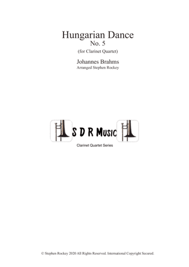 Hungarian Dance No.5 for Clarinet Quartet (arr. Stephen Rockey)
