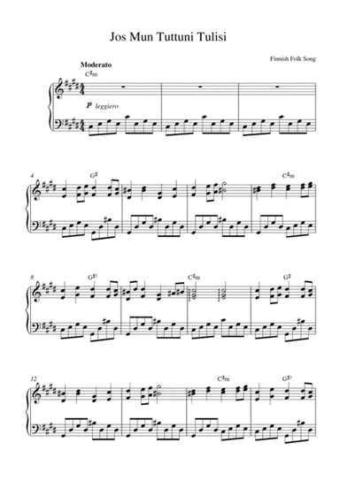 Jos Mun Tuttuni Tulisi (arr. Kaiserin Rebecca)