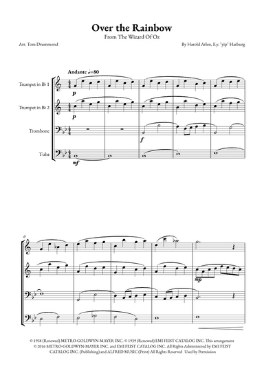Over The Rainbow (arr. Tom Drummond)