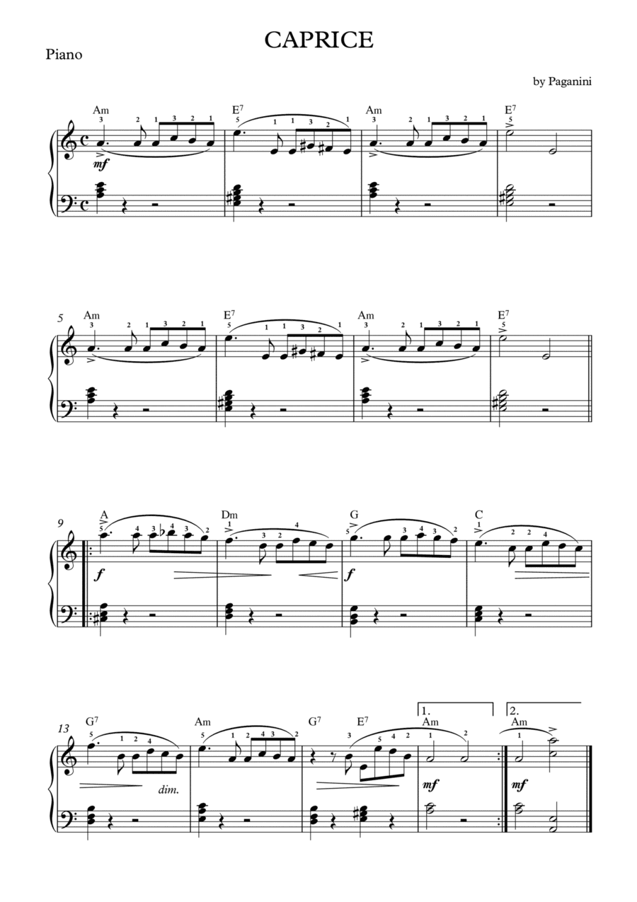 Caprice - Paganini (arr. Wesley S. SIlva)