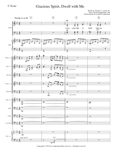 Gracious Spirit, Dwell with Me--Orchestration