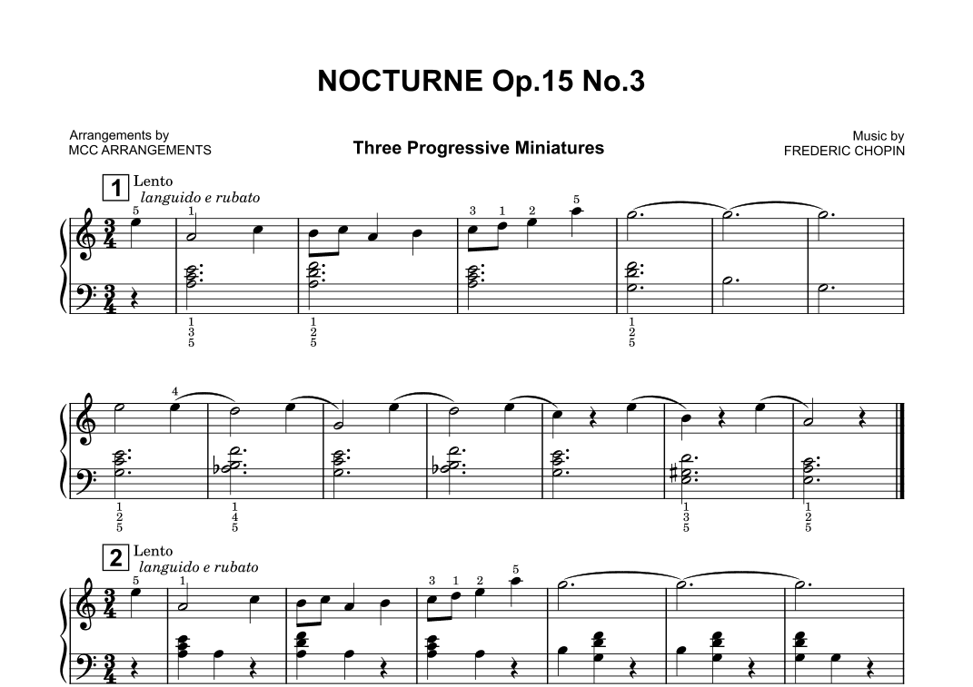 Nocturne Op.15 No.3 (arr. MCC Arrangements)
