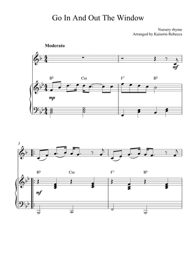 Go In And Out The Window (arr. Kaiserin Rebecca)