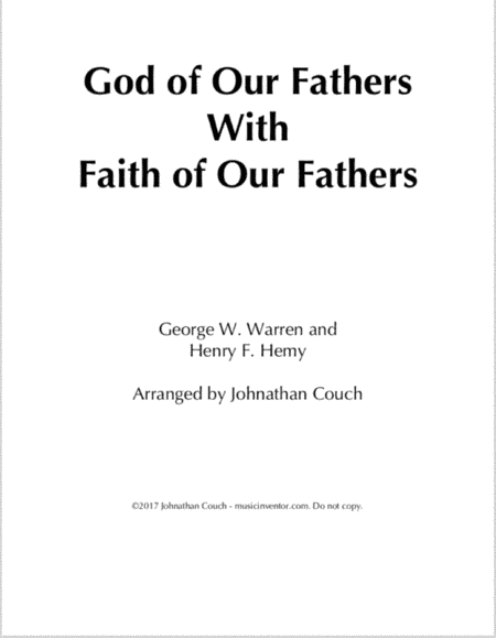 God of Our Fathers with Faith of Our Fathers (arr. Johnathan Couch)