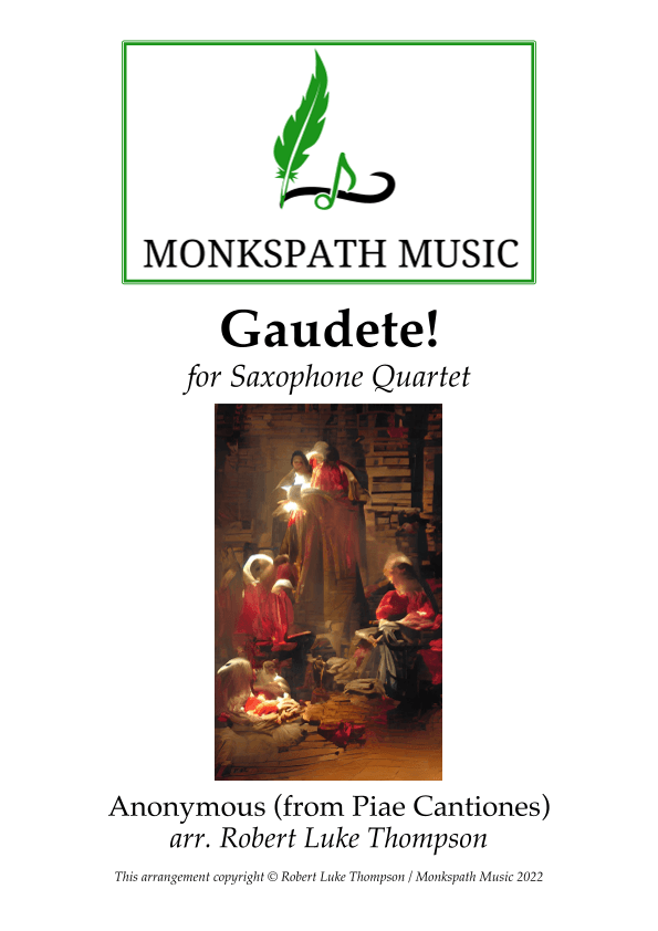 Gaudete for Saxophone Quartet (arr. Robert Luke Thompson)