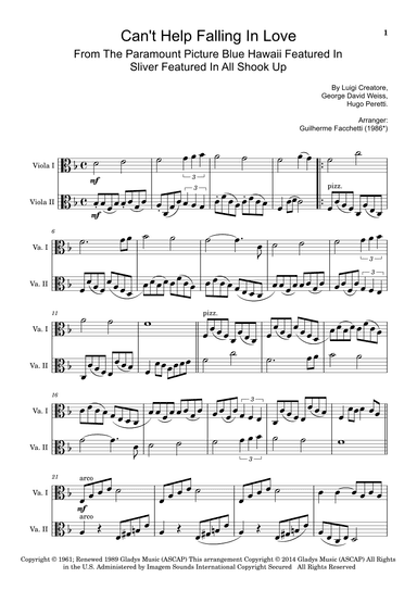 Can't Help Falling In Love (arr. Guilherme Facchetti)
