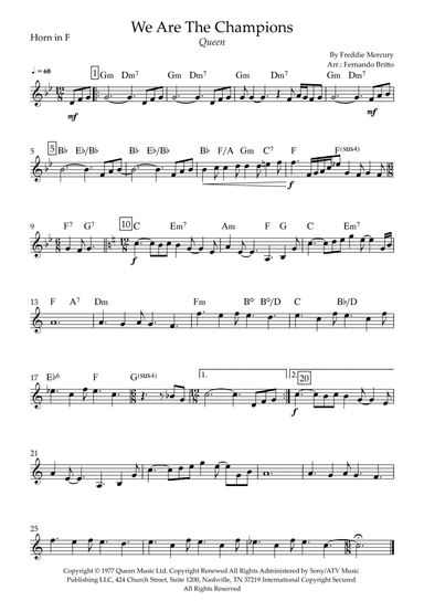 We Are The Champions (arr. Fernando Britto)