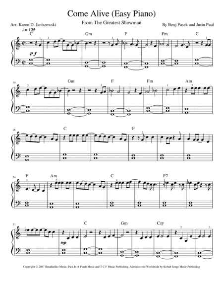 Come Alive (arr. Karen D. Janiszewski)