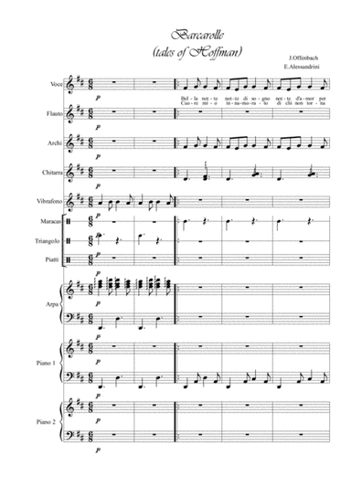 Barcarolle from The tales of Hoffmann (arr. Ester Alessandrini)