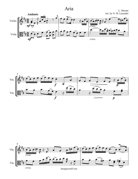 Aria (arr. Nick Lacanski)