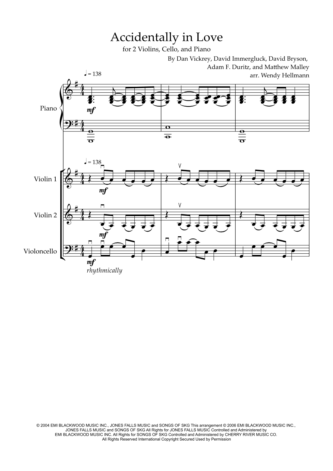 Accidentally In Love (arr. Wendy Hellmann)