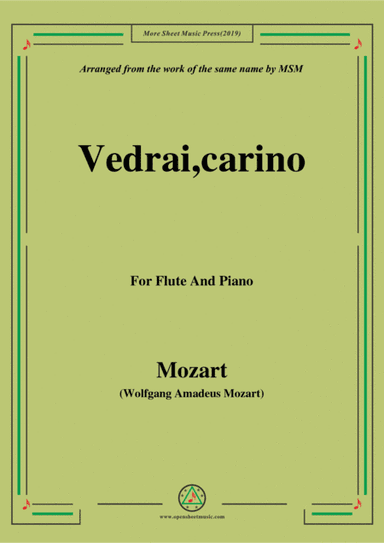 Mozart-Vedrai,carino,for Flute and Piano (arr. MSM)