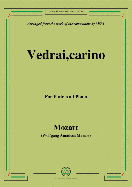 Mozart-Vedrai,carino,for Flute and Piano (arr. MSM)