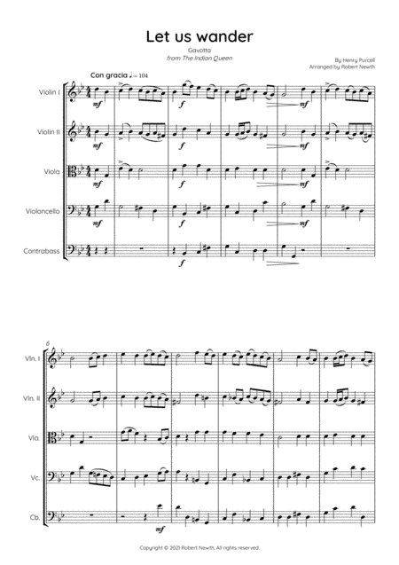 Let us wander (Purcell) for String Orchestra (arr. Robert Newth)
