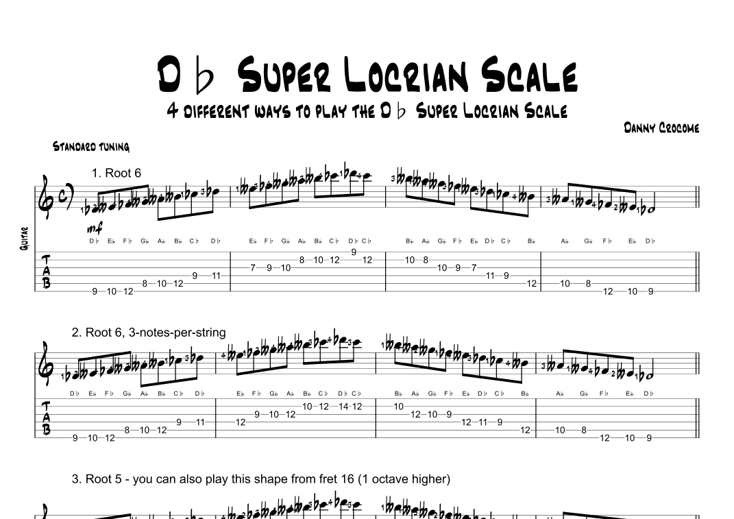 Db Super Locrian Scale (4 Ways to Play)