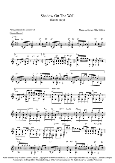 Shadow On The Wall (arr. Felix Eschenbach)