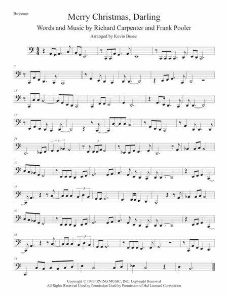 Merry Christmas, Darling (arr. Kevin Busse)