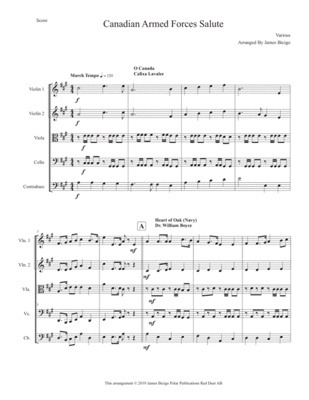 Canadian Armed Forces Salute (arr. James Bicigo)
