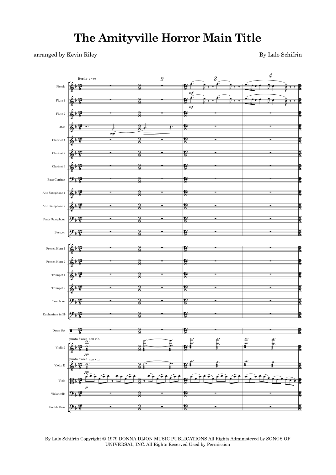 The Amityville Horror Main Title (arr. Kevin Riley)