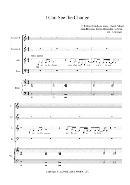 I Can See The Change (arr. Steven Snijders)