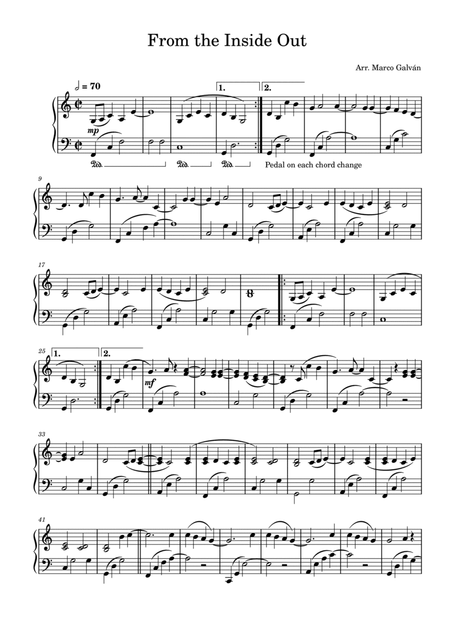 From The Inside Out (arr. Marco Galvan)