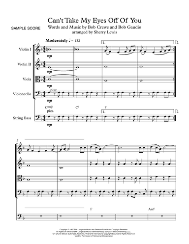 Can't Take My Eyes Off Of You (arr. Sherry Lewis)