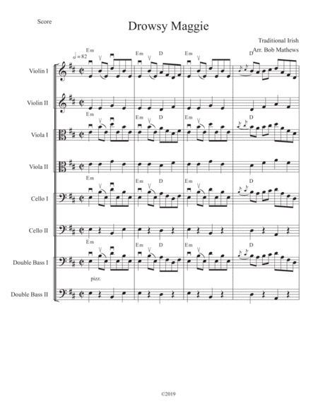 Drowsy Maggie for strings (arr. Bob Mathews)