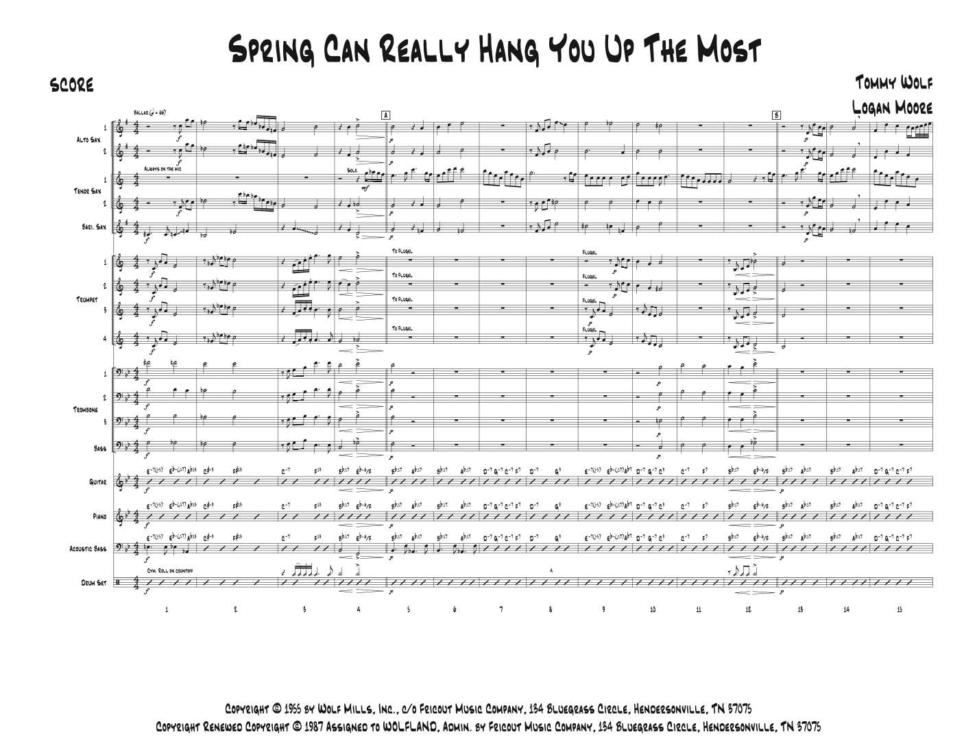 Spring Can Really Hang You Up The Most (arr. Logan Moore)