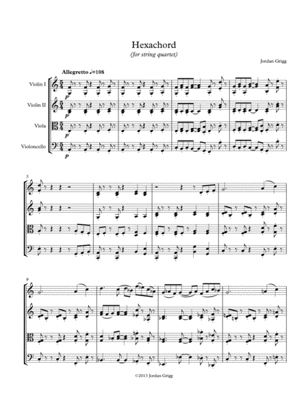 Hexachord (for string quartet)