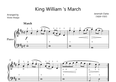King William 's March -  Easy Piano (arr. Victor Araújo)