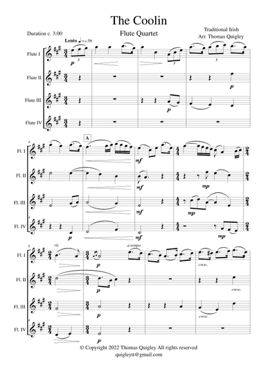 The Coolin (Fute Quartet) (arr. Thomas Quigley)