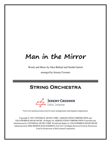 Man In The Mirror (arr. Jeremy Crosmer)