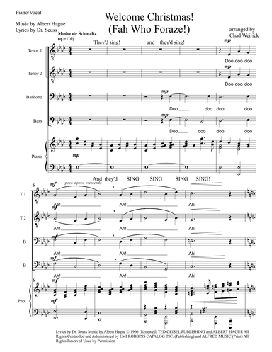 Welcome Christmas (arr. Chad Weirick)
