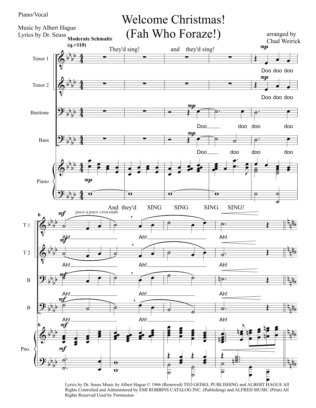 Welcome Christmas (arr. Chad Weirick)