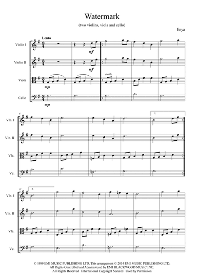Watermark (arr. Passoni Music)