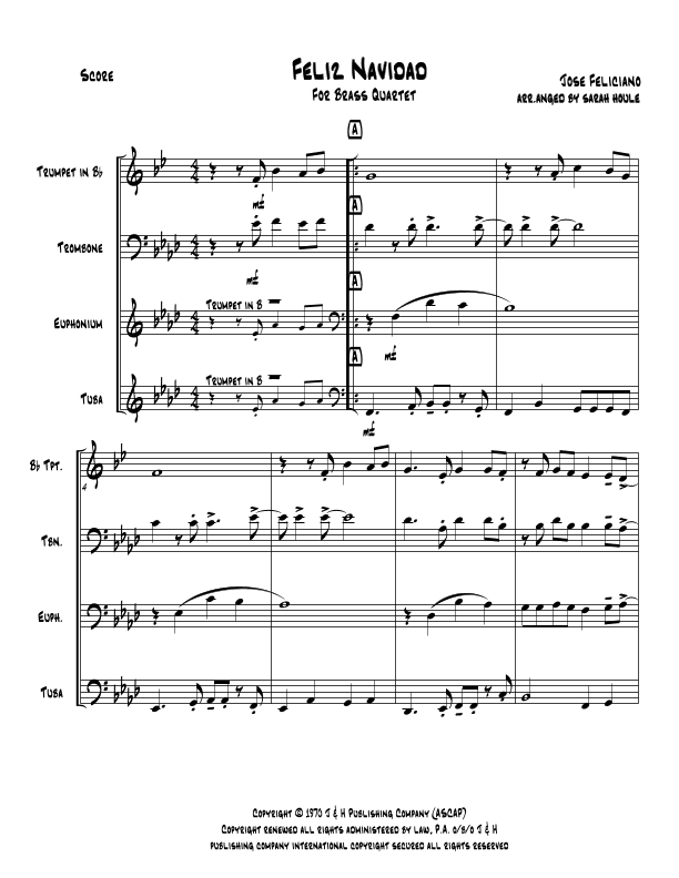 Feliz Navidad (arr. Sarah Houle)