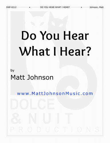Do You Hear What I Hear? ~ NEW melodic and harmonic adaptation