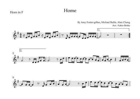 Home (arr. Fabio Britto)