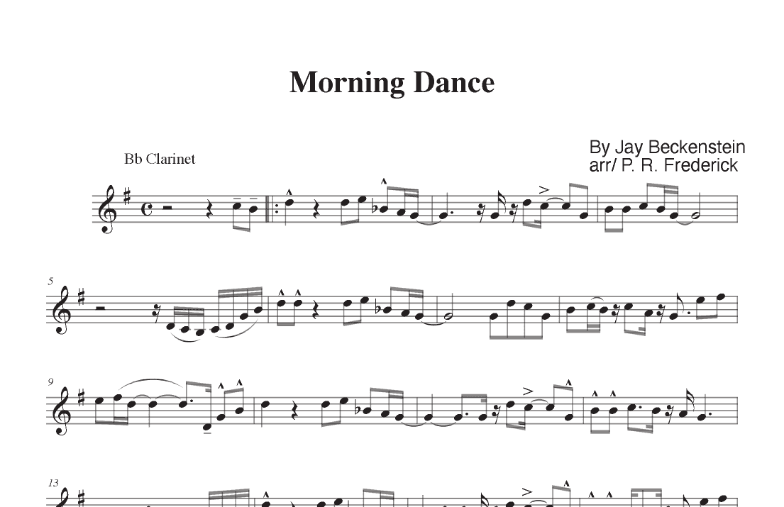 Morning Dance (arr. P. R. Frederick)